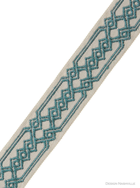 Bellingrath Diamonds lattice border tape, teal green