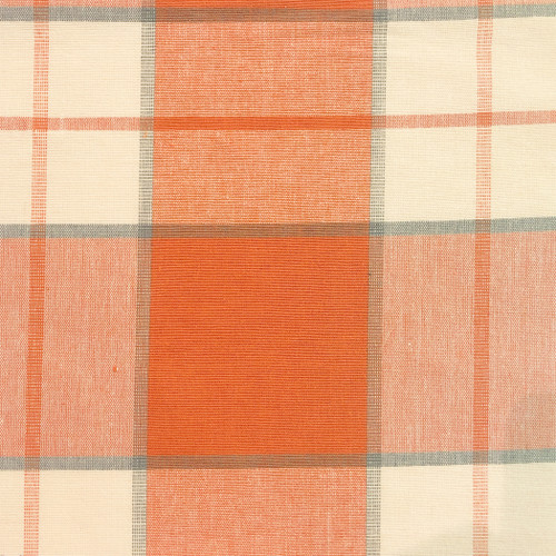 Persimmon Plaid fabric for decorating