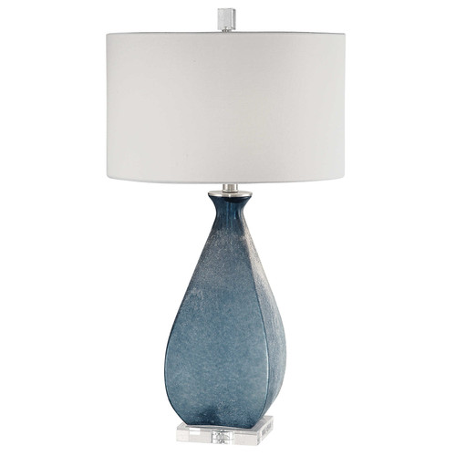 Simone muted blue glass lamp