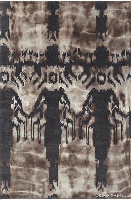 Hidden City wool rug black