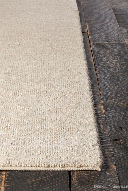 Newton's Crossing textured jute rug color white sand