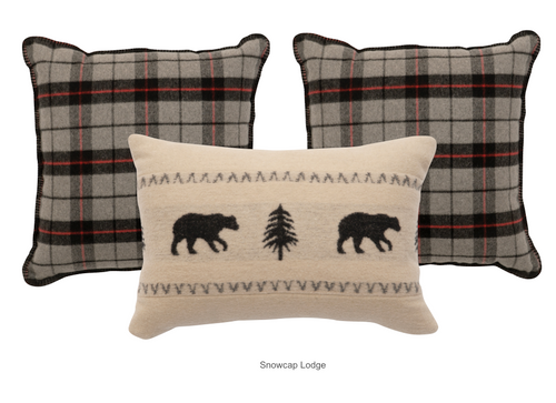 Snowcap Lodge pillows set of 3