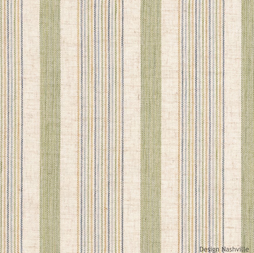 Green and beige stripe multi-purpose fabric for home decorating