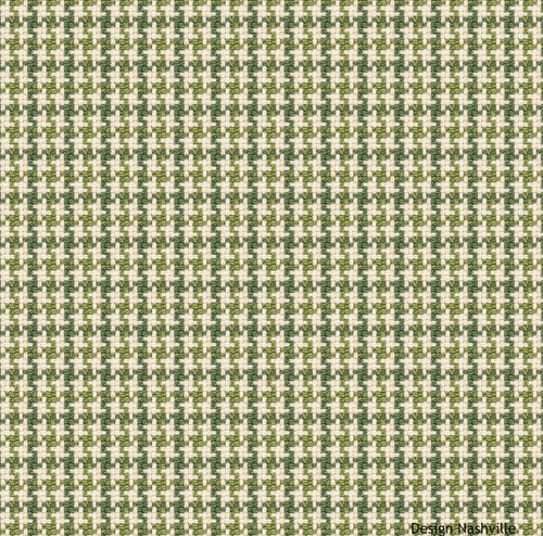green and cream classic houndstooth Performance fabric for upholstery