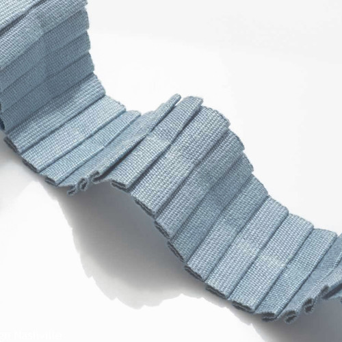 Maisie pleated linen tape wedgwood blue