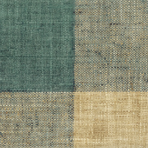 large scale teal/ evergreen plaid fabric