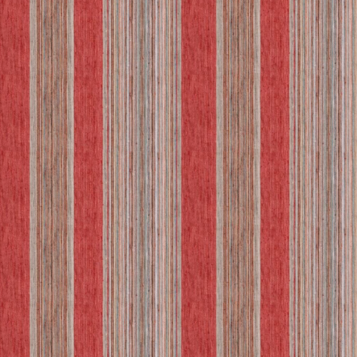 red multi woven stripe fabric for home decorating