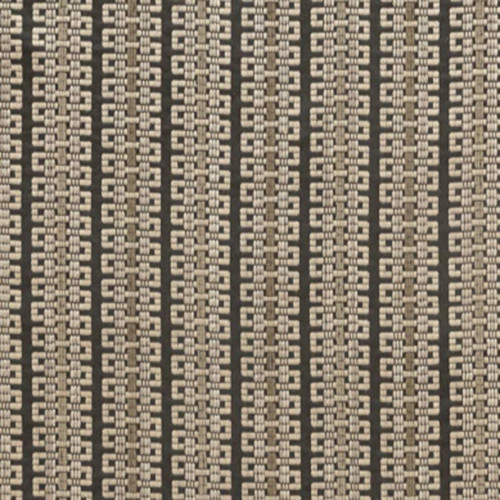 geometric embroidered stripes of taupe and grey