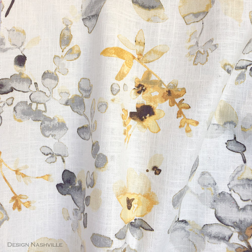 Woodland Air yellow floral fabric