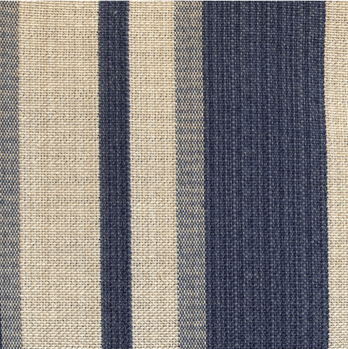 Birch Station blue stripe fabric