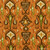Middle Eastern tribal fabric of rust, brown, green