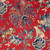 Wild Cat Island linen blend Fabric red blue