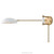 Oslo transitional swiveling light sconce white and brass