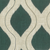 dark green and white ogee lattice fabric