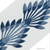 Royal Palms embroidered blue leaves on white tape trim