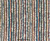 Sorrento chenille tapestry upholstery fabric of wavy and straight chenille stripes: blue, spice, topaz and neutral