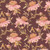 windswept  pink floral against a vintage plum background printed cotton fabric for home decorating