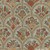 Cantania Bouquets vintage botanical floral ARt Nouveau tapestry fabric muted blue and spice