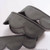 scalloped graphite grey linen tape with fancy embroidered edge