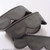 scalloped graphite grey linen tape with fancy embroidered edge