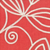 Maricopa embroidered white leaves on coral red fabric