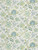 Sheffield Teal Green fabricprinted floral vine