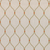 embroidered trellis accented with orange dots on beige