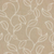 large scale embroidered beige leaves on  warm tan faux linen