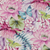 fuchsia tropical floral print fabric