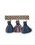 Atlantic red and blue tassel trim