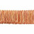 coral, red-orange variegated brush trim 2"