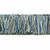 medium blue and navy blue brush trim 2"