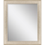 rectangular warm silver frame beveled mirror. 35 x 29