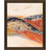 vertical canvas painting expressionistic painting of orange and navy