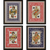 large vintage playing cards set of 4, framed art