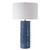 textured blue column lamp