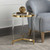 Varga gold, glass, acrylic end table