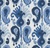 Moulin Blue ikat ethnic paisley print fabric