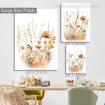 Wild Blossoms Leaflets Scandinavian Cheap 3 Panel Floral Minimalist Wall Art Photograph Stretched Canvas Print for Room Embellishment Wild Blossoms Leaflets Scandinavian Cheap 3 Panel Floral Minimalist Wall Art Photograph Stretched Canvas Print for Room Embellishment