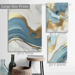 Sinuous Speck Marble Spots Modern 3 Multi Panel Painting Set Photograph Abstract Rolled Print on Canvas for Wall Hanging Getup