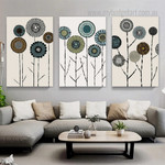 Sunflower Tropical Botanical Modern Framed Painting Photo 3 Piece Stretched Canvas Art Prints For Home Décor