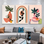 Abstract Leaves Plants Modern Wall Art Image 3 Piece Stretched Prints Set Canvas Prints For Living Room Abstract Leaves Plants Modern Wall Art Image 3 Piece Stretched Prints Set Canvas Prints For Living Room