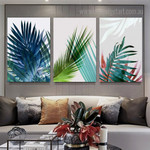 Tropical Leaves Botanical Modern Stretched Painting Pictures 3 Piece Framed Wall Art Canvas Prints For Living Room Tropical Leaves Botanical Modern Stretched Painting Pictures 3 Piece Framed Wall Art Canvas Prints For Living Room