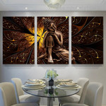 Buddha Figure Golden Flower Scenery Modern Framed Painting Pictures 3 Piece Framed Wall Art For Canvas Prints For Dining Room Buddha Figure Golden Flower Scenery Modern Framed Painting Pictures 3 Piece Framed Wall Art For Canvas Prints For Dining Room