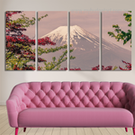 Beautiful Mount Fuji Japan Modern Framed Painting Pictures 4 Piece Canvas Wall Art Set Australia For Living Room