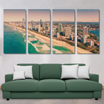 Gold Coast Queensland Australia Landscape Framed Wall Art Image 4 Piece Canvas Wall Art Set Australia For Room Décor Gold Coast Queensland Australia Landscape Framed Wall Art Image 4 Piece Canvas Wall Art Set Australia For Room Décor