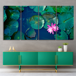 Water Lily Lotus Flower Modern Stretched Painting Photo 4 Piece Framed Canvas Wall Art Prints Set For Drawing Room Water Lily Lotus Flower Modern Stretched Painting Photo 4 Piece Framed Canvas Wall Art Prints Set For Drawing Room