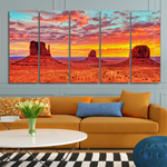 Monument Valley In Sunrise Arizona Landscape Modern Framed Painting Photo 5 Piece Canvas Wall Art Set Australia For Room Décor Monument Valley In Sunrise Arizona Landscape Modern Framed Painting Photo 5 Piece Canvas Wall Art Set Australia For Room Décor