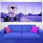 Kangaroo Crossing Australia Modern Stretched Painting Image 5 Piece Canvas Wall Art Set Australia For Drawing Room Kangaroo Crossing Australia Modern Stretched Painting Image 5 Piece Canvas Wall Art Set Australia For Drawing Room