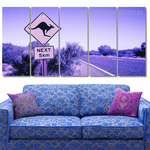 Kangaroo Crossing Australia Modern Stretched Painting Image 5 Piece Framed Canvas Wall Art Prints Set For Office Décor Kangaroo Crossing Australia Modern Stretched Painting Image 5 Piece Framed Canvas Wall Art Prints Set For Office Décor
